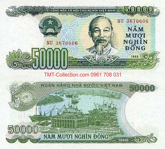 Tiền Việt Nam 50.000 đồng 1990 hiếm