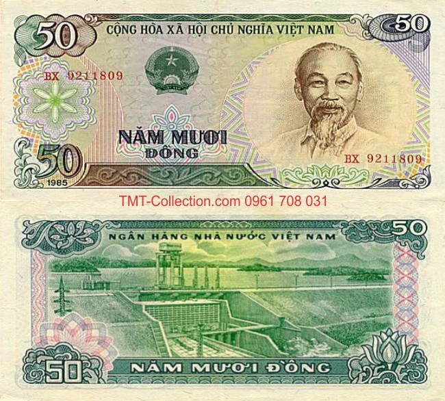 Tiền Việt Nam 50 đồng 1985 Thủy Điện