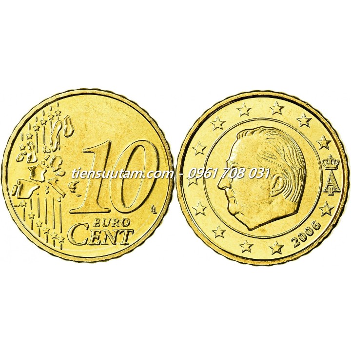 Xu Belgium - Bỉ 10 Euro Cent 1999-2006
