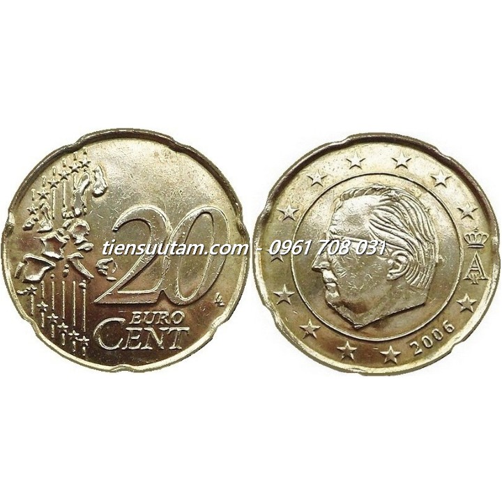 Xu Belgium - Bỉ 20 Euro Cent 1999-2006