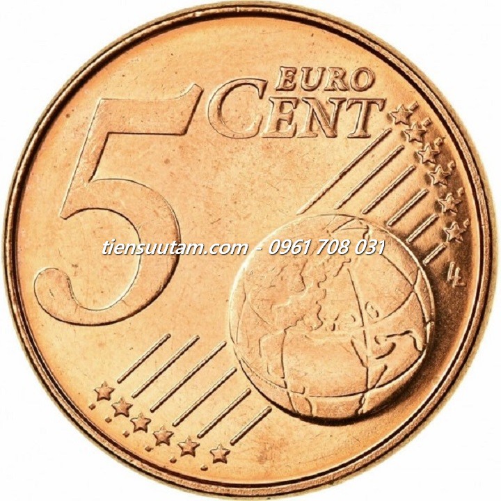 Mặt Trước Xu Belgium - Bỉ 5 Euro Cent 1999-2007