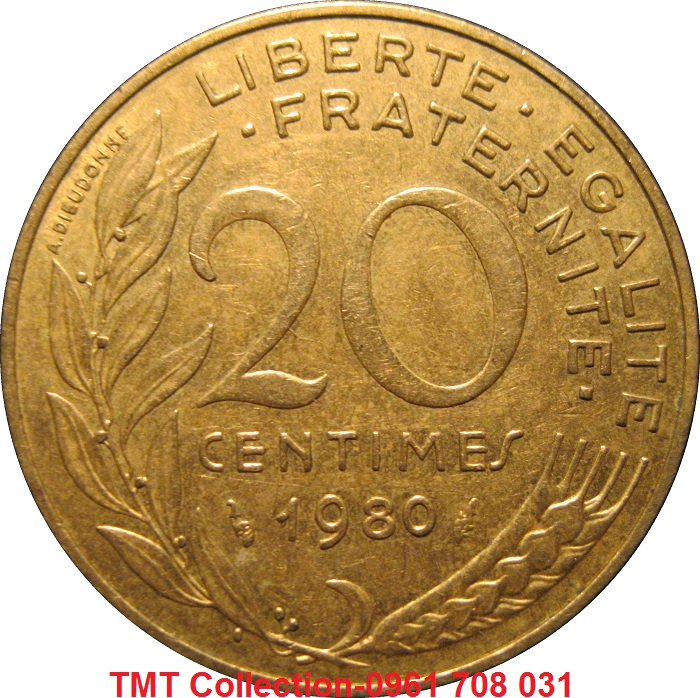 Xu France-Pháp 20 Centimes 1960-2001