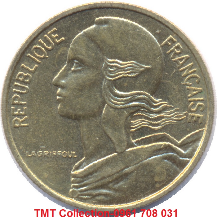 Xu France-Pháp 5 Centimes 1960-2001