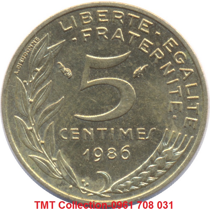 Xu France-Pháp 5 Centimes 1960-2001