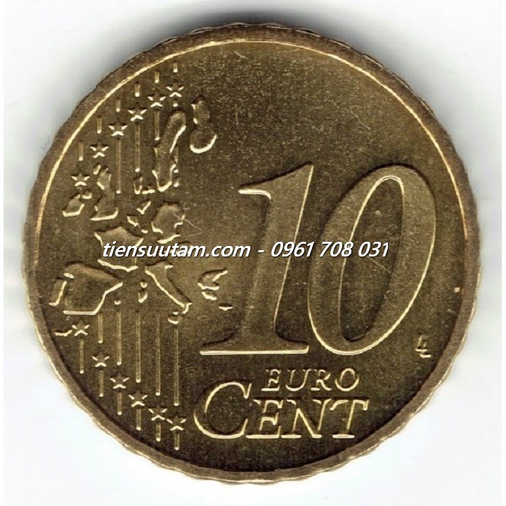 Mặt Trước Xu Germany - Đức 10 cent Euro 2002-2006