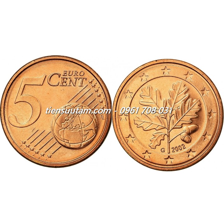 Xu Germany - Đức 5 cent Euro 2002-2024