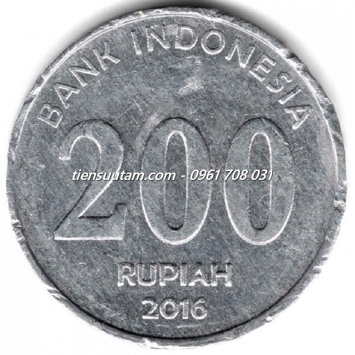 Mặt Trước Xu Indonesia 200 Rupiah 2016