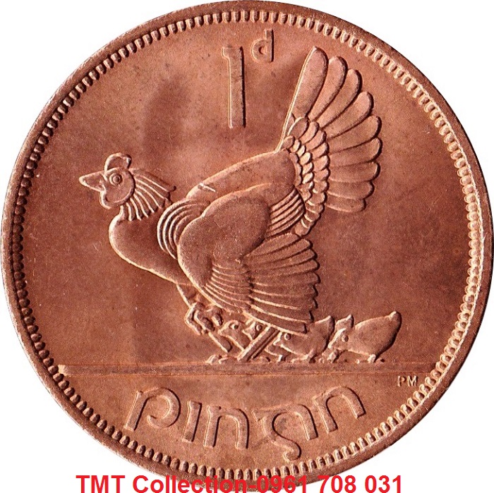 Xu Ireland 1 Penny 1940-1968 Con Gà