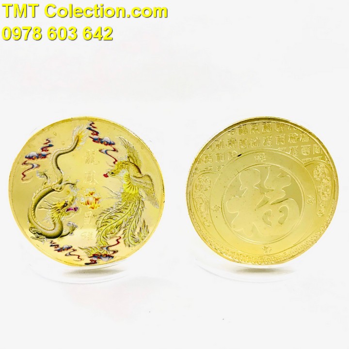 Xu Long Phụng In Màu Vàng - TMT Collection.com