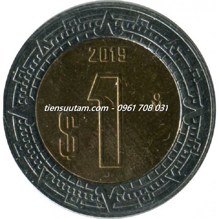Mặt Trước Xu Mexico 1 Peso 1996 - 2023