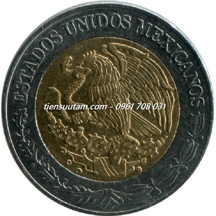 Mặt Sau Xu Mexico 1 Peso 1996 - 2023
