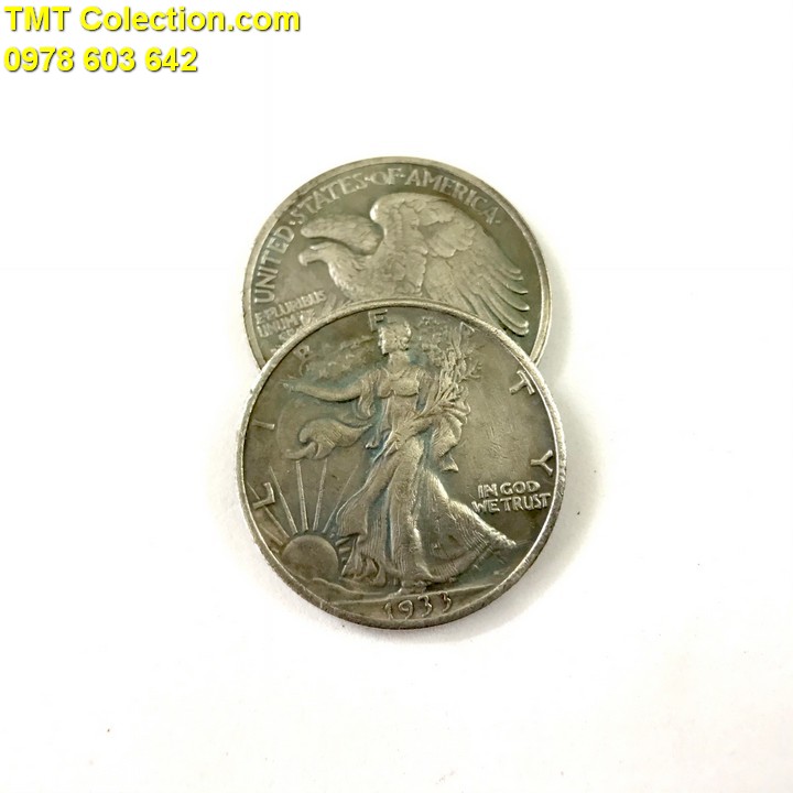 Xu Mỹ - USA 1/2 Dollar Liberty 1933 FAKE - TMT Collection.com