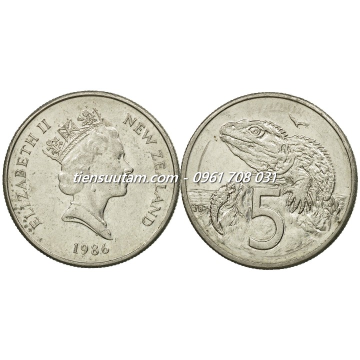 Xu New Zealand 5 Cent 1986-1998