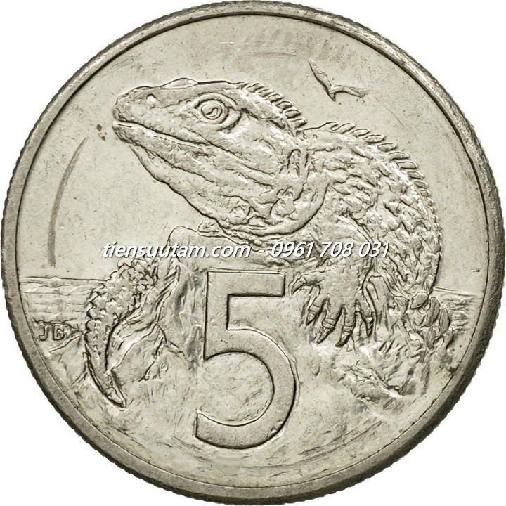 Mặt Sau Xu New Zealand 5 Cent 1986-1998