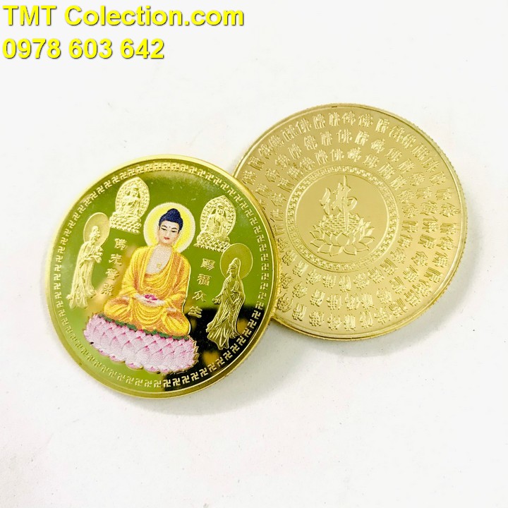 Xu Phật A Di Đà Và Các Vị Bồ Tát In Màu - TMT Collection.com