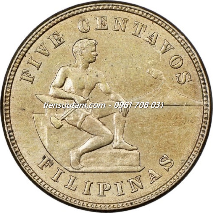 Mặt Trước Xu Philippines 5 Centavos 1903 - 1928