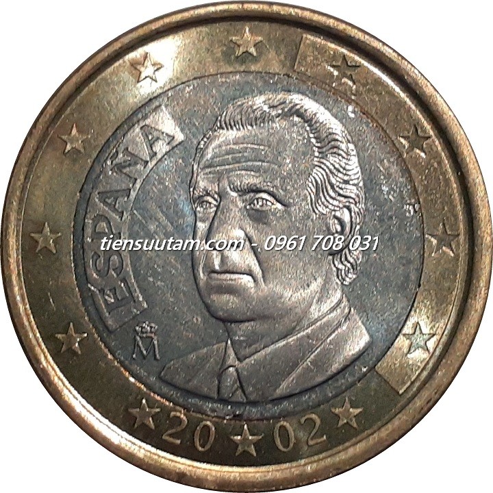 Mặt Sau Xu Spain - Tây Ban Nha 1 Euro (Juan Carlos I) 1999-2006