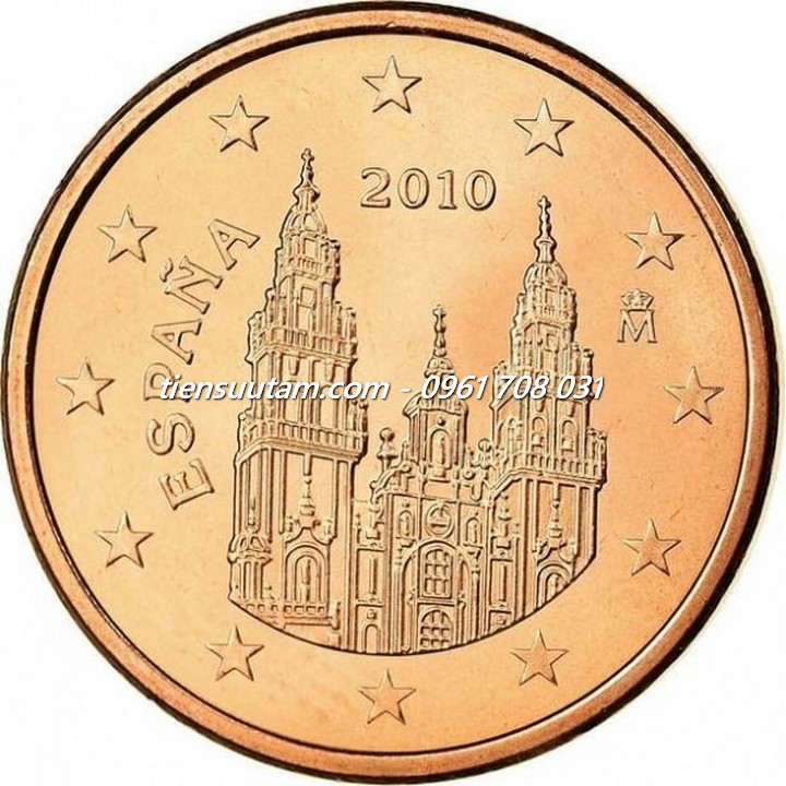 Mặt Sau Xu Spain - Tây Ban Nha 2 Cent Euro 2010-2024