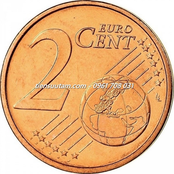 Mặt Trước Xu Spain - Tây Ban Nha 2 Cent Euro 2010-2024