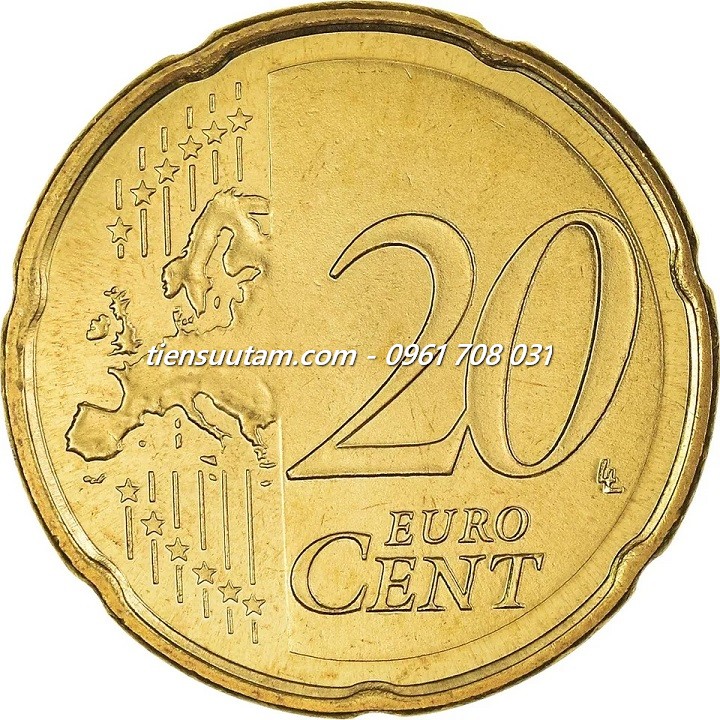 Mặt Trước Xu Spain - Tây Ban Nha 20 Cent Euro 2010-2024
