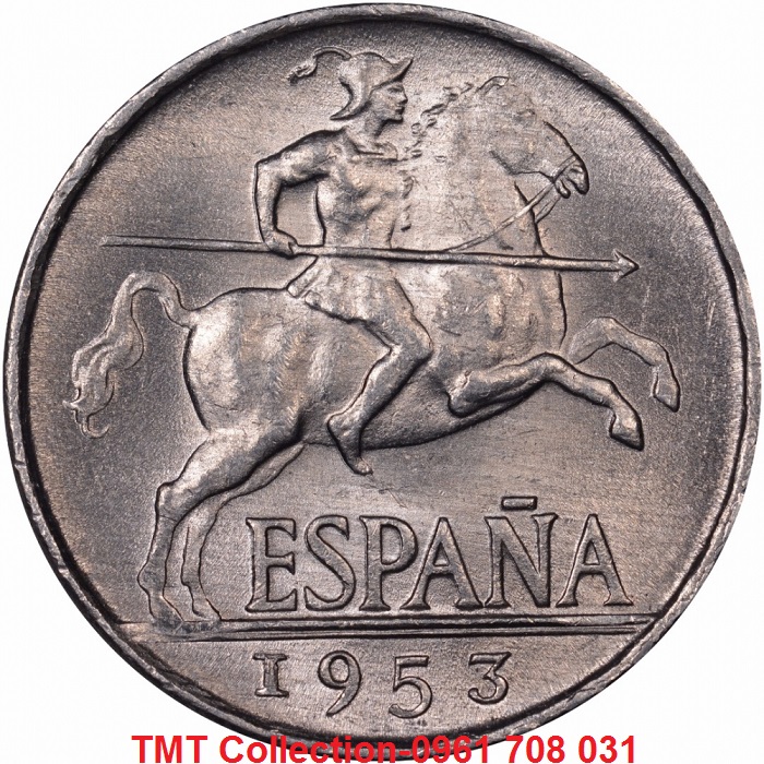 Xu Spain-Tây Ban Nha 5 Centimos 1940-1953