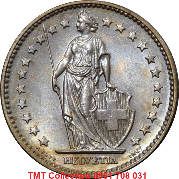 Xu Switzerland-Thụy Sĩ 2 Francs 1968-2020