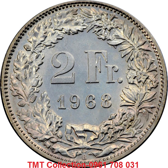 Xu Switzerland-Thụy Sĩ 2 Francs 1968-2020