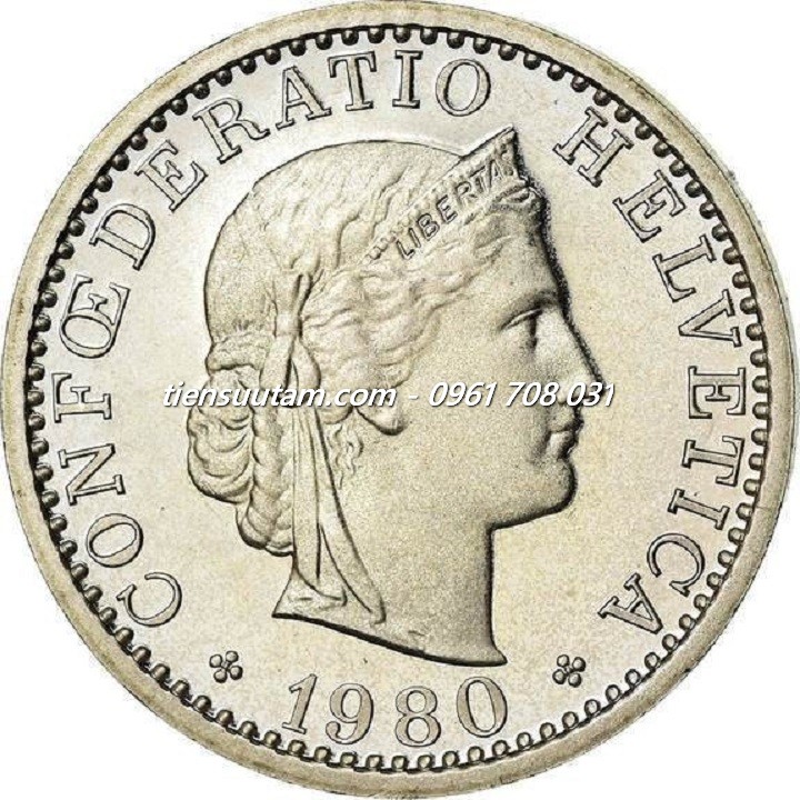 Mặt Trước Xu Switzerland - Thụy Sĩ 20 Rappen 1939-2024