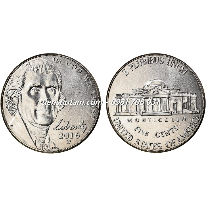 Xu USA - Mỹ 5 Cents 2006 - 2024