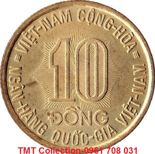 Xu Việt Nam Cộng Hòa 10 Đồng 1974