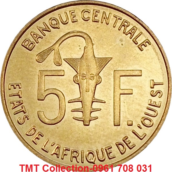 Xu West African States-Tây Phi 5 Francs 1965-2019