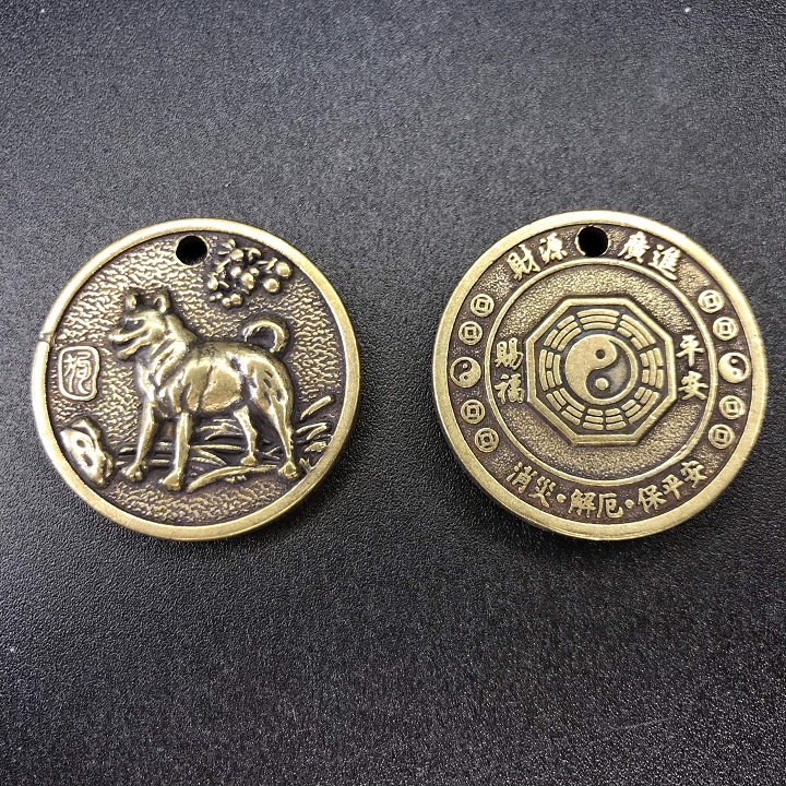 Mặt Đồng Xu Đồng Hình Con Chó - TMT Collection