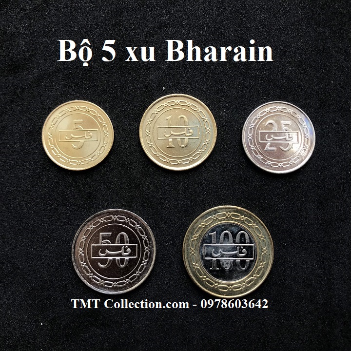 Bộ 5 xu Bharain 2007-2008 - TMT Collection.com