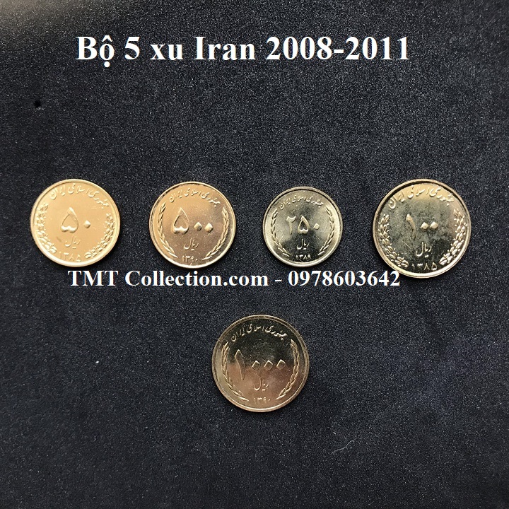 Bộ 5 xu Iran 2008-2011 - TMT Collection.com