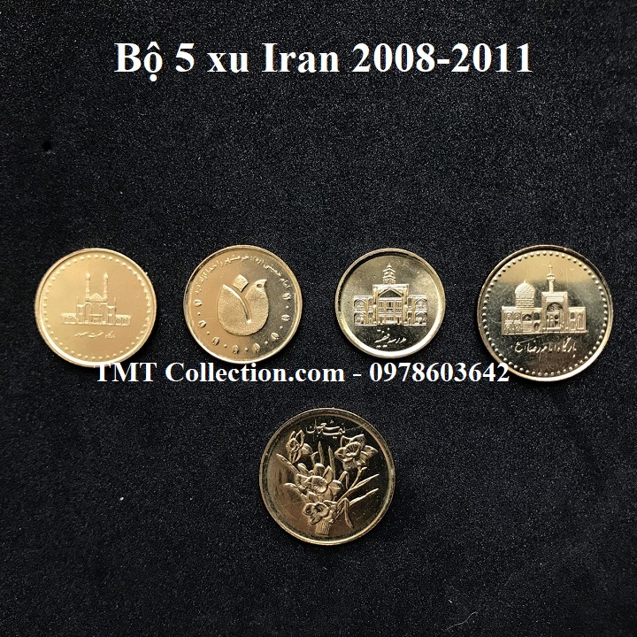 Bộ 5 xu Iran 2008-2011 - TMT Collection.com