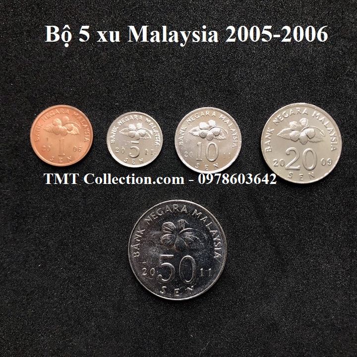 Bộ 5 xu Malaysia 2005-2006 - TMT Collection.com