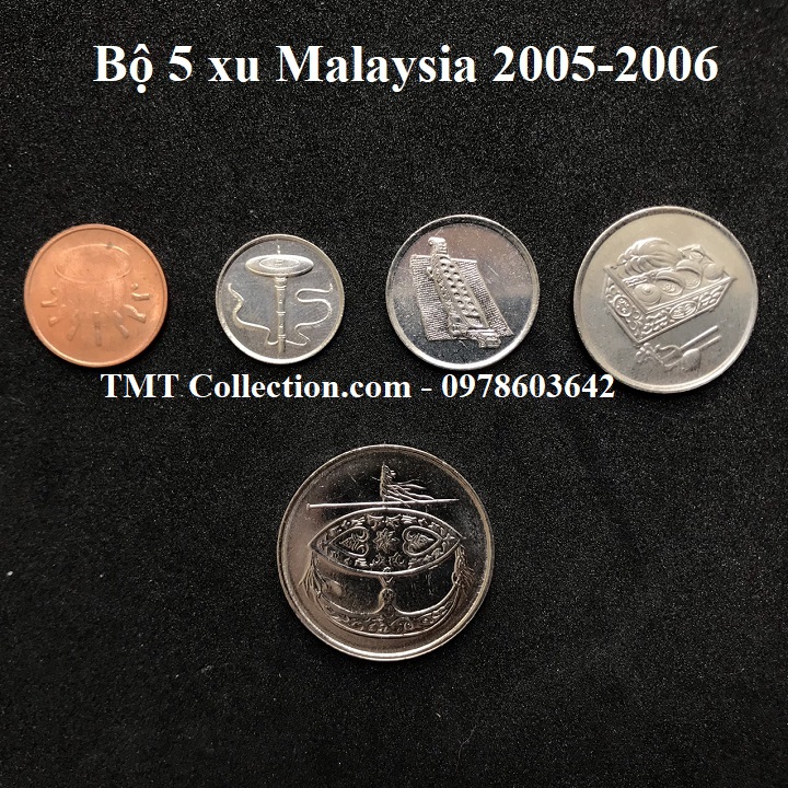 Bộ 5 xu Malaysia 2005-2006 - TMT Collection.com