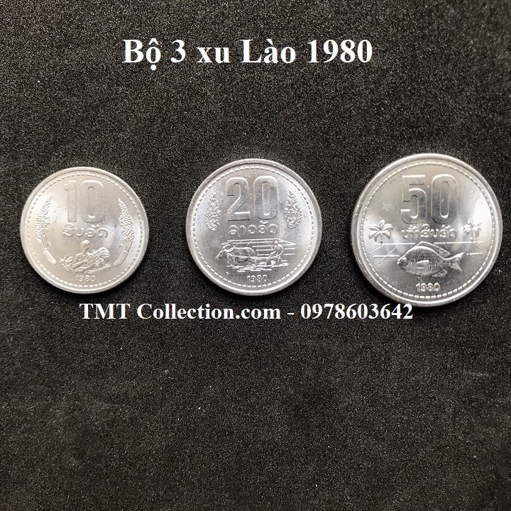 Bộ 3 xu Lào 1980 - TMT Collection.com