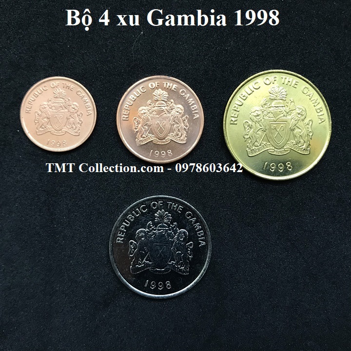 Bộ 4 xu Gambia 1998 - TMT Collection.com