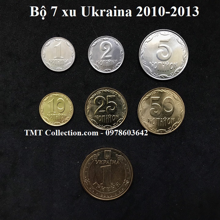 Bộ 7 xu Ukraina 2010-2013 - TMT Collection.com