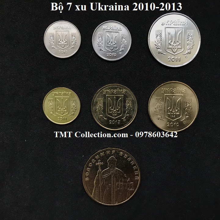 Bộ 7 xu Ukraina 2010-2013 - TMT Collection.com
