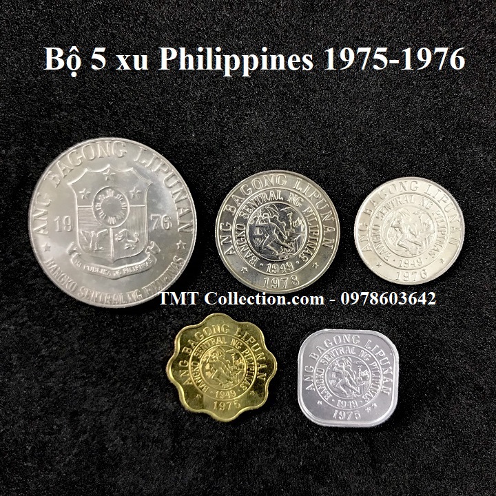 Bộ 5 xu Philippines 1975-1976 - TMT Collection.com