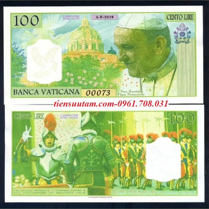 Vatican 100 Mille 2019 UNC