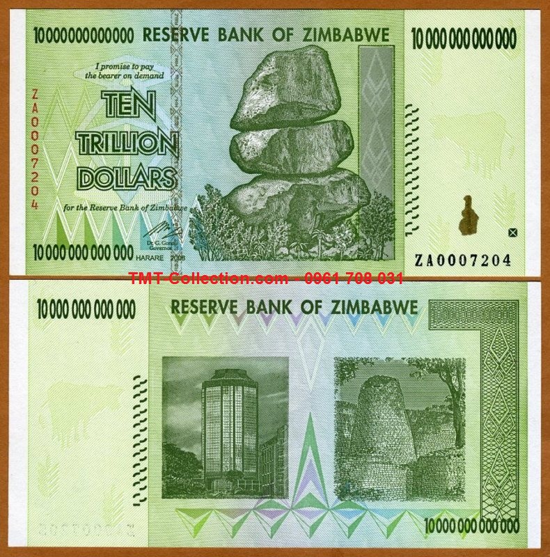 Zimbabwe 10 Nghìn Tỷ (tờ)