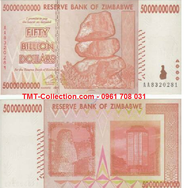Zimbabwe 50 tỷ Dollar 2007 UNC (tờ)