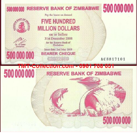 Zimbabwe 1 Dollar 2007 UNC (tờ)