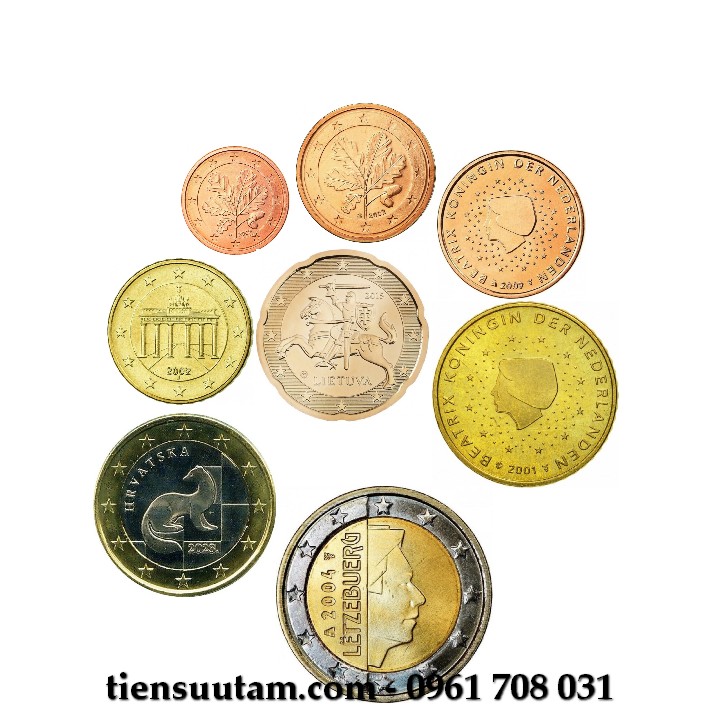 Mặt Sau Bộ 8 Xu Euro