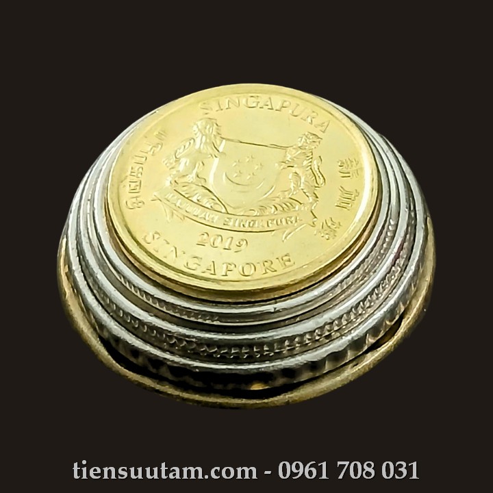 Mặt Sau Bộ 5 Xu Singapore