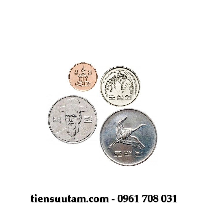 Mặt Sau Bộ 4 Xu Korea - Hàn Quốc