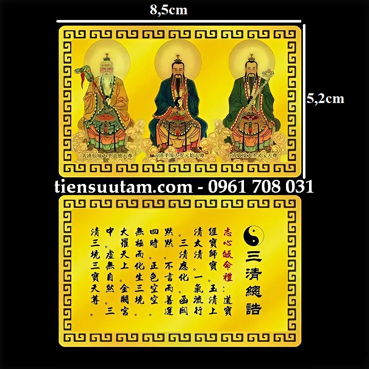 Thẻ Kim Bài Tam Đế Lão Tổ Đạo Giáo